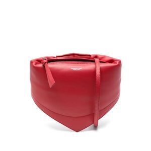 FEDERICO CINA Structured Leather Shoulder Bag Women RED Handbags